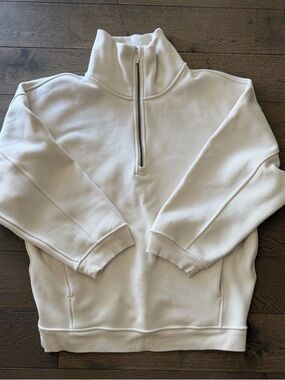 🤍 Lululemon Half Zip Sweatshirt Size XS/S White/Ivory